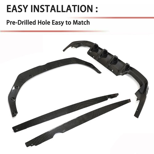 For VW Golf 8 MK8 Golf R 21-22 Real Carbon Front Bumper Rear Diffuser Side Skirt - Picture 14 of 18