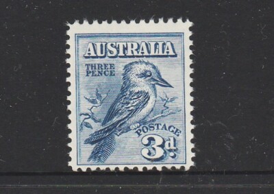 1928 3d BLUE KOOKABURRA ''MINT UNHINGED'' FRESH