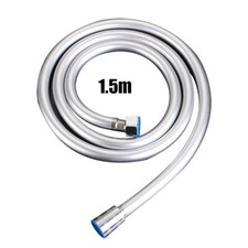Smooth Matt Silver Shower Hose Brass Pipe Standard Bore PVC Long Flexible 1.5/2m