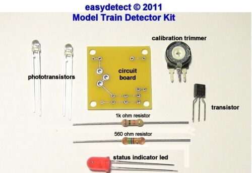 BI DIRECTIONAL N SCALE MODEL TRAIN DETECTOR KIT FOR CROSSING SIGNAL ACTIVATION - Picture 1 of 3