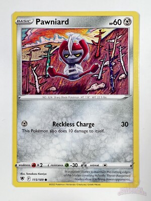 pokemon card prices astral radiance TCG: Sword & Shield 4 Booster Packs : Toys & Games Colorless Ram (20) Weakness Lightning 2 Resistance None None Retreat Cost Pawniard 115/189 - Astral Radiance