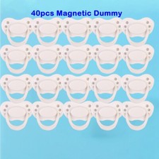 40x Reborn Baby Magnetic Pacifiers White Lifelike Real Baby Doll Accessories DIY