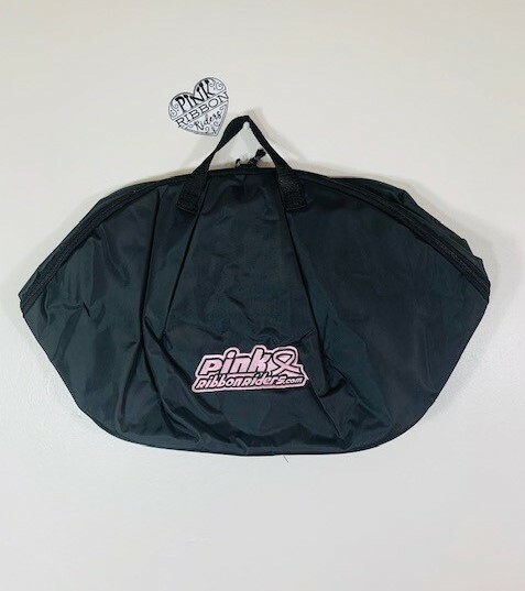 Embroidered Helmet Bag (Pink Ribbon Riders logo)