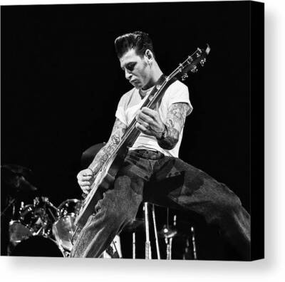 Mike Ness of Social Distortion playing prints, canvas, metal and