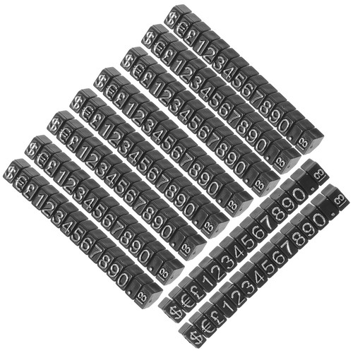 10 Sets Plastic Jewelry Tags for Pricing Price Cube Blocks with Base - Picture 1 of 12