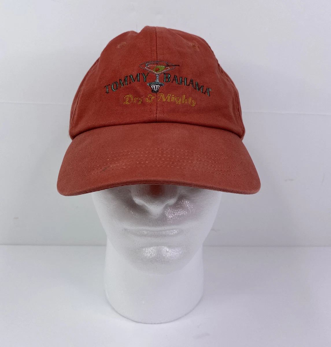 Tommy Bahama Hat Cap Rust Red Mens Adjustable Dry And Mighty Logo