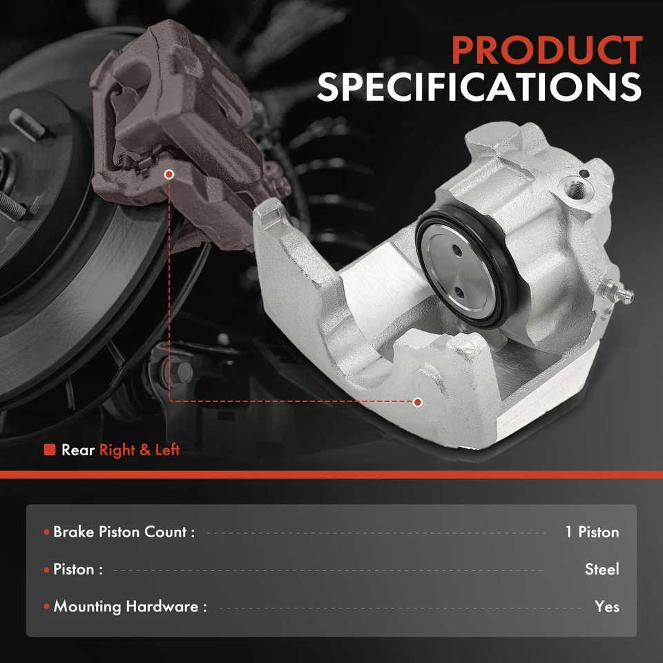 Pair Rear Brake Calipers for Ford Granada 1975-1980 Lincoln Versailles Mercury - Image 2 of 4