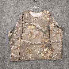 Realtree T Shirt Mens 2XL XXL Brown Guide Series Camouflage Long Sleeve Hunting