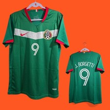 Mexico National Team Home - World Cup 2006 - J. Borgetti # 9 - Small (USA-XS)