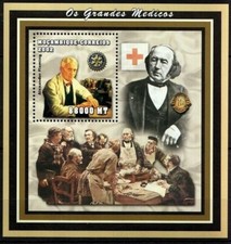 Mozambique 2002 MNH MS, Fleming, Nobel Medicine, Rotary Club, Red Cross 