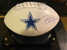 Zack Martin Dallas Cowboys Signed White Panel Football JSA 