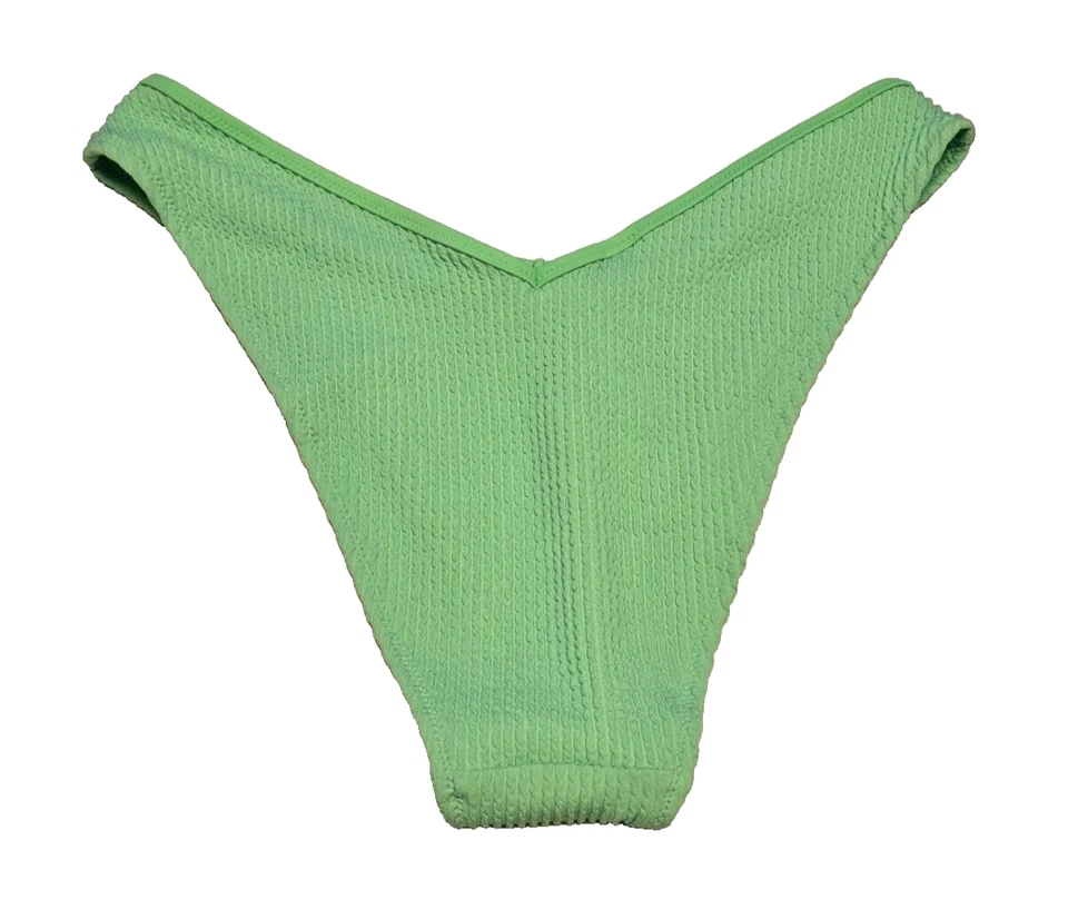 Biquíni atrevido texturizado verde neon escuro American Eagle Aerie novo com etiquetas MD - Imagem 3 de 3