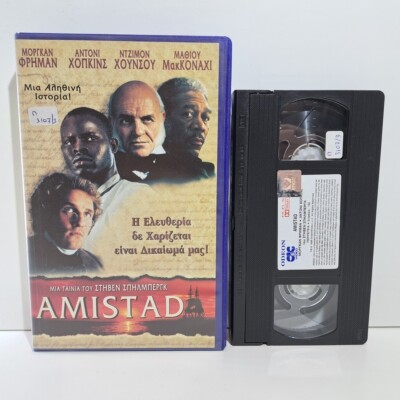 HISTORY VHS TAPE Amistad 1997 GREEK SUBS PAL Anthony Hopkins, Morgan Freeman ZSV