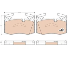 Brake pad set, disc brake Cotec TRW GDB1948 for Mini