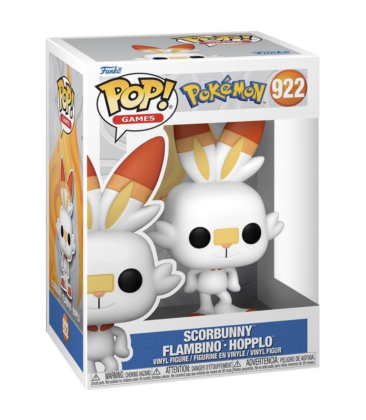 Funko Pop Scorbunny Pokemon Pop Games Figure #922 Brand New
