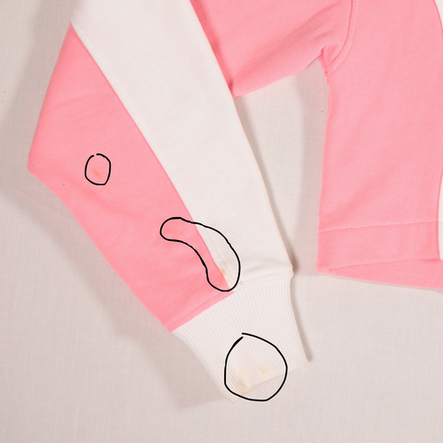 Hugo Boss Hoodie Womens Small Pink White Alica Schmidt 'Ejoiny' Crop Rare - Picture 6 of 12