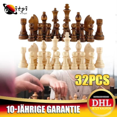 NAVPLUS Holz Schachspiel Tragbares Schachfiguren Brettspiel Set Für Party Reisen Schach