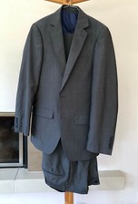 U Fischer Suit in Grey, 2 Piece, Jacket and Trousers, Size 88 Long Size , Slim