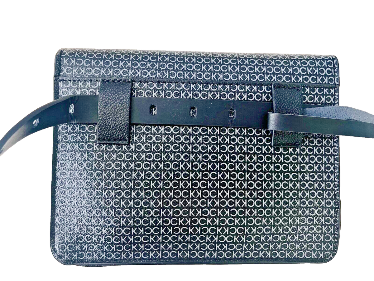 NWT Calvin Klein Black Belt Bag with silver Buckle/Zipper and CK Embossed Logo Amazon.com: Calvin Klein Men main image 4