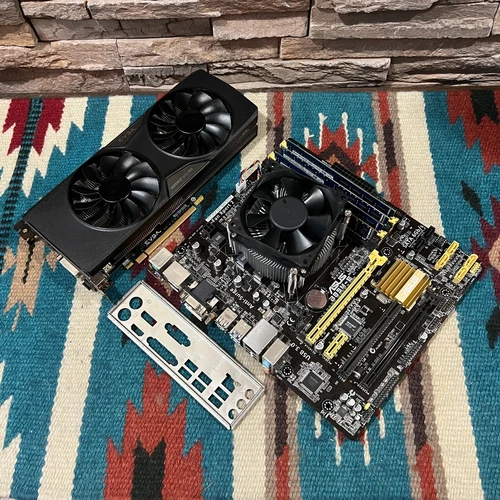 ASUS B85M-E mATX Motherboard Combo •i7-4790 •24GB RAM •GeForce GTX 950 •TESTED!