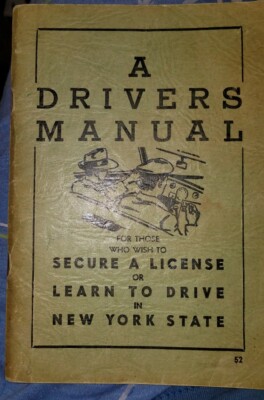 Vintage Drivers Manual For New York State 1952 From The Ideal Auto School Inc.
