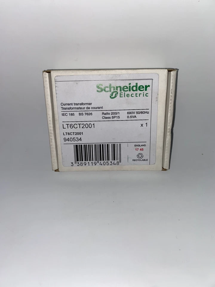 Schneider Electric LT6CT2001 Current Transformer 200:1 Ratio, 5P Class, 35mm - Image 2 of 4