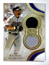 2021 Topps Tier One - JEFF BAGWELL #T1R2-JB Dual Relic 8/25 - ASTROS