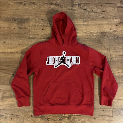 Jordan Hoodie Boys XL Red Sweatshirt Pullover Big Air Jump Man