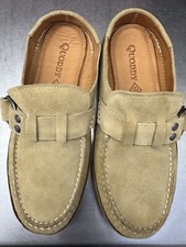 Quoddy Sand Leather Ring Mule moccasins. size 7. New in box