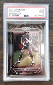 2022 Panini Chronicles Tom Brady #PB2 Prizm Black Silver Prizm PSA 9 MINT