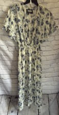 Reformation Cutout V-Neck Floral Midi Dress Sheer Fabric Multicolor Size XS