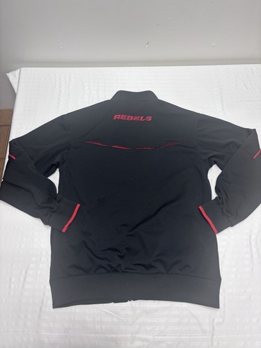 UNLV Runnin’ Rebels Jacket Mens MediumBlack Red NCAA Basketball Nike Dri Fit Zip - Picture 9 of 10