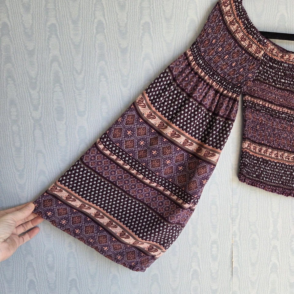 Top Charlotte Russe para mujer grande calado fuera del hombro manga campana hada bruja Foto 2 de 4