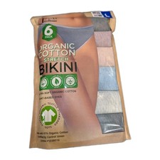 Felina Women's L 6 Pack Organic Cotton Stretch Bikini