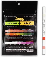 15 Double Ended Brake Fluid + Coolant Test Strips for Automotive Safety