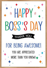 Boss Day Card, Bosses Day Gifts for Women Men, Happy Boss'S Day Card Gifts for B