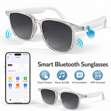 Smart Glasses AI Bluetooth Glasses Open Ear Speaker Translation for Men  Woman