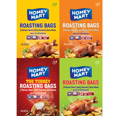 HOMEY MART Roasting Bags for Oven Cooking Roasting Turkey Chicken Medium/Large /Extra Large
