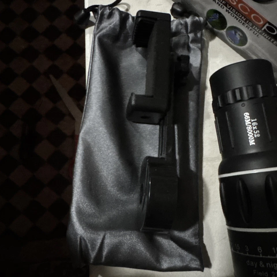 Monocular High Quality Telescope Zoom in Lens Tripod Phone Holder Bird Watching - Image 2 of 4