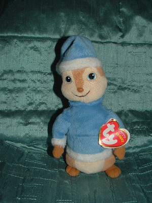 ALVIN UND DER CHIPMUNK KLEINE SIMON 7 ZOLL WEIHNACHTEN CHIPMUNK PLÜSCHTIER BEANIE SPIELZEUG 2011 MIT ETIKETT