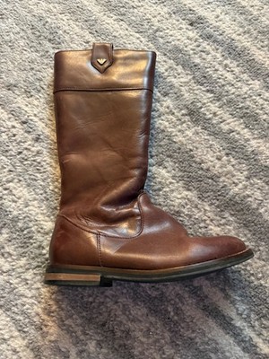 armani girls leather and patent boots size 33             