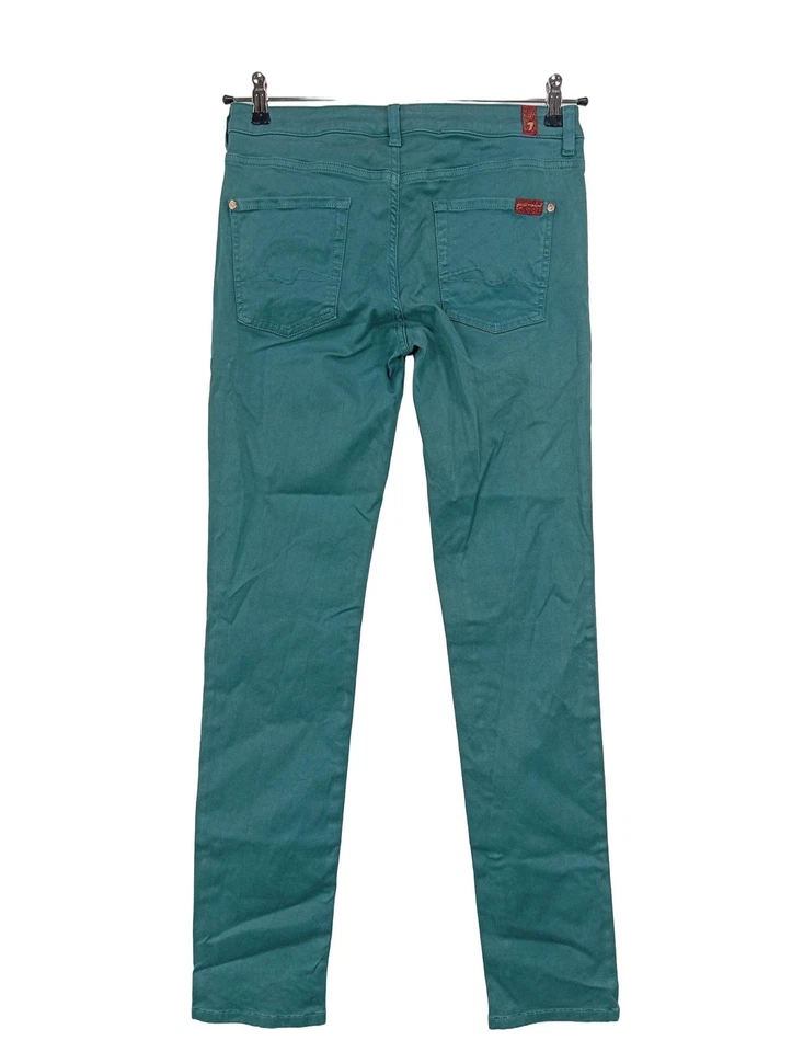 7 FOR ALL MANKIND Vaquero slim Mujeres Vaquero Talla EU 40 verde look casual - Imagen 2 de 4