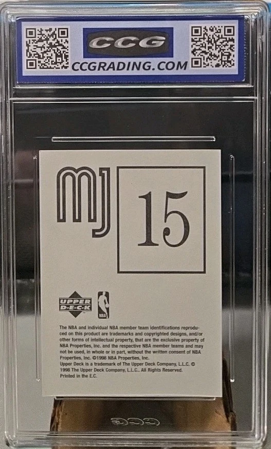 🔥 1998 Upper Deck MJ Career Collection Sticker - Michael Jordan #15 🔥 CCG 10 - Image 2 of 2
