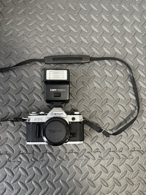Canon AE-1 Program Film SLR w/ 50mm f1.8 Lens W/  Flash - Clean Body, UNTESTED