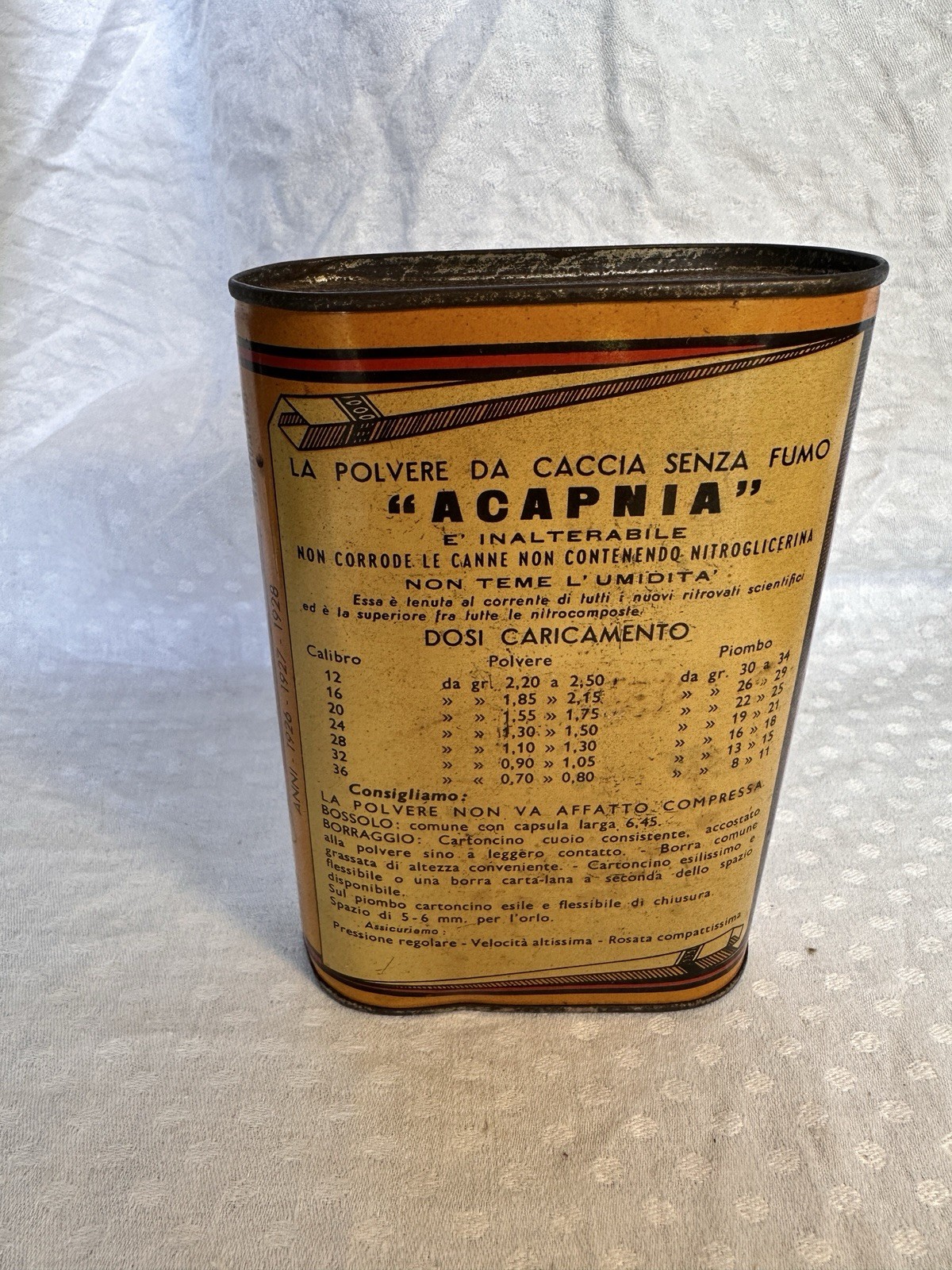 Scatolina In Latta Società Italiana Acapnia