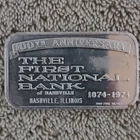 1973 COLONIAL MINT FIRST NATIONAL BANK NASHVILLE IL  .999 Silver Art Bar COL-21