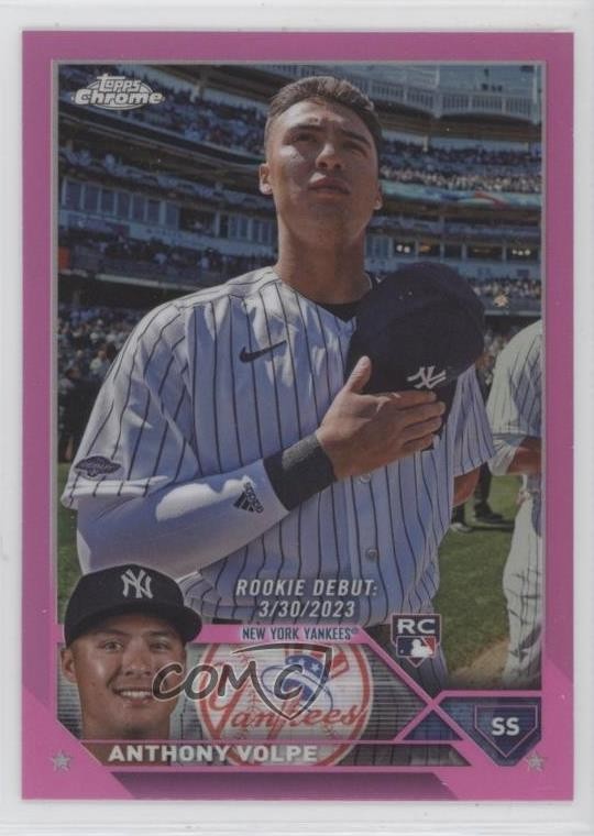2023 Topps Chrome Update Debut Pink Refractor Anthony Volpe Rookie RC 14dq