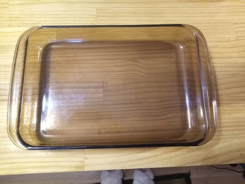 Vintage Pyrex 233-N Amber Brown Glass Baking Pan Casserole Dish 13"x 9”x 2” 3QT