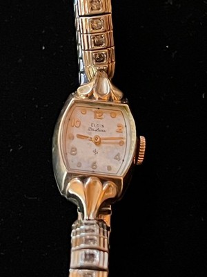 Vtg. Elgin Delux 10K Gold Filled Watch M422 Vintage Elgin Deluxe 10K Gold Filled Mechanical Men main image 3
