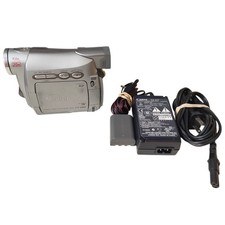 Canon MiniDV ZR200A Digital Camcorder 20x Optical Zoom Silver W Plug In Battery